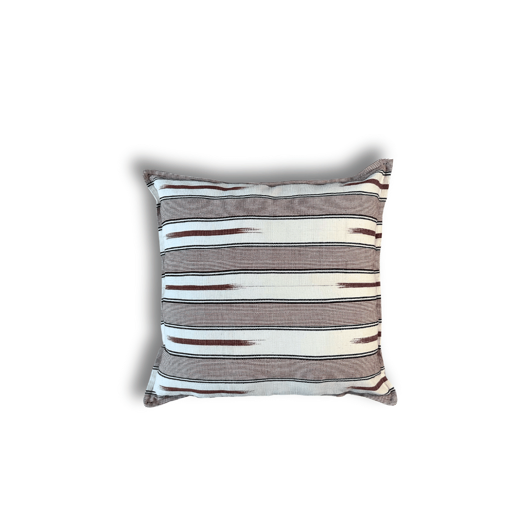 Coussin Eclats d'hiver en coton tissé Chocolat gourmand